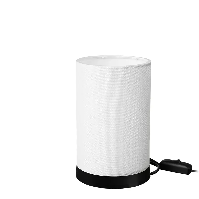 Lampa de Masa Fana din pvc, Crem - Gri, D14x21 cm Reducere de preț
