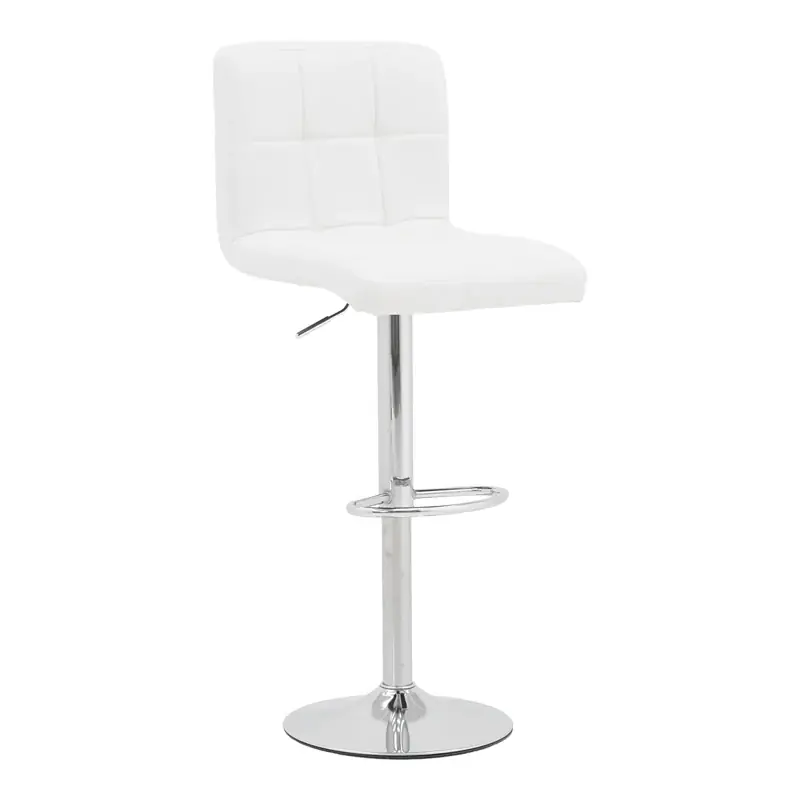 Lichidare de stoc Scaun de bar Remina, Alb - Negru, 44x44x112 cm