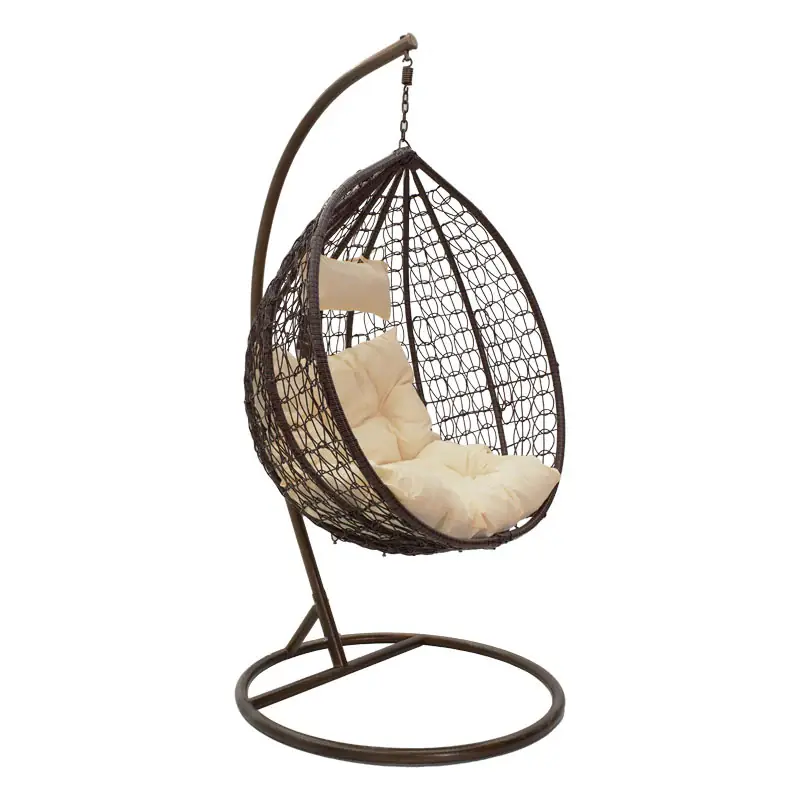Leagan Zafer metal-pp maro-bej perna, 106x68x120 cm Super ofertă
