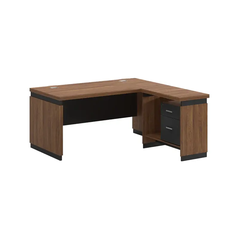 Ofertă de sezon Birou reversibil Oscar, nuc- gri, 160x80x76 cm