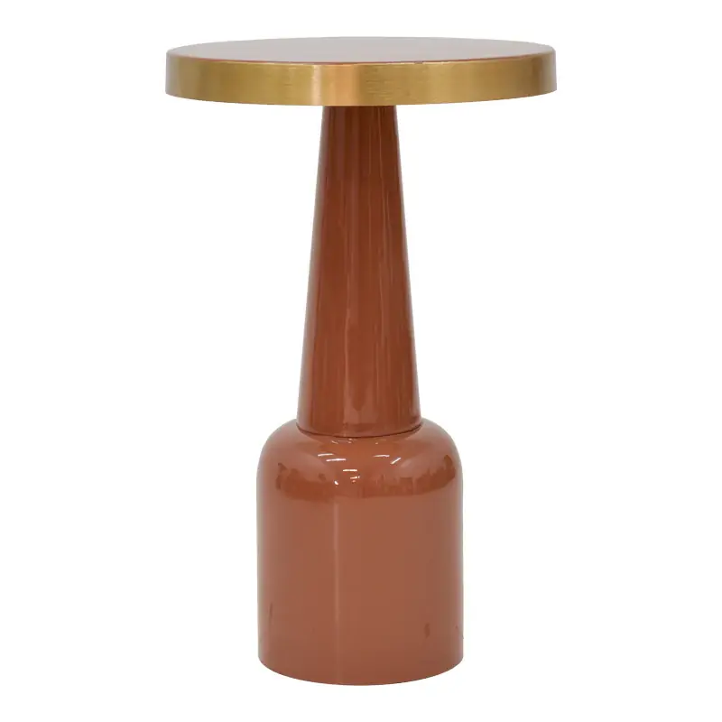 Ofertă limitată Masuta laterala Easyful metal, aurie, 40x40x65 cm
