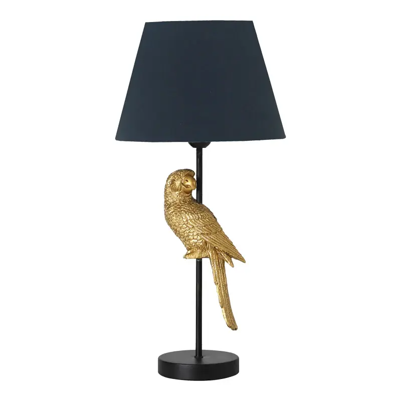 Retur ușor Lampa de masa Birdly metal, negru-auriu, D25x47 cm