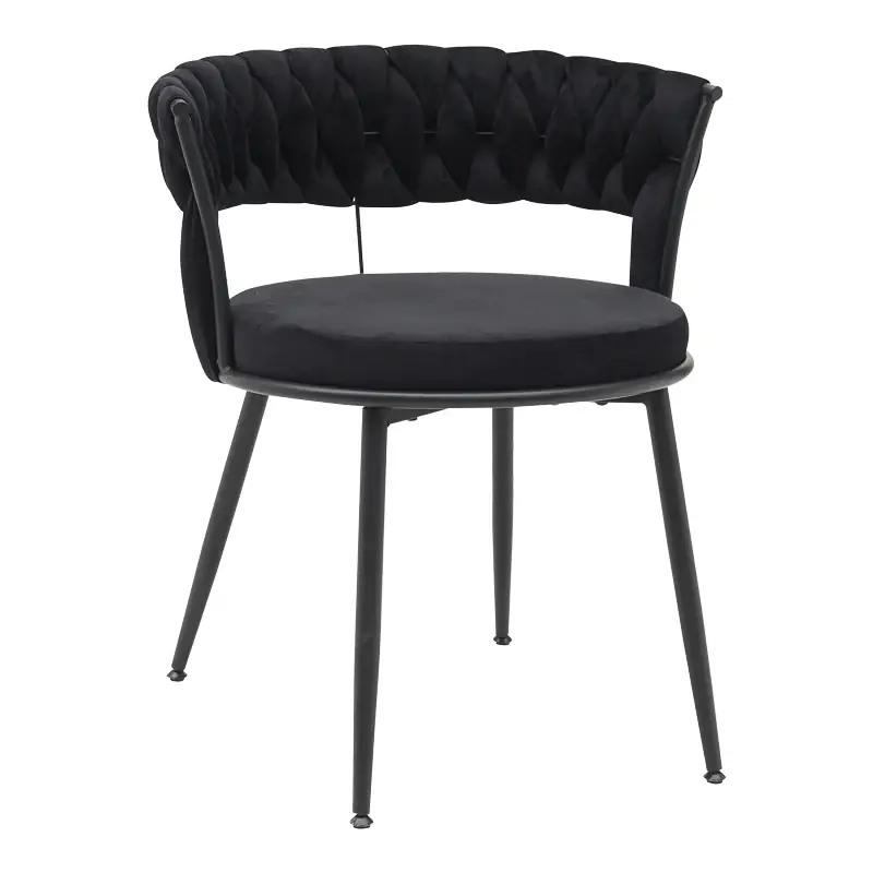 Scaun Alkia din catifea, neagra, 60x57x68 cm Preferatul clienților