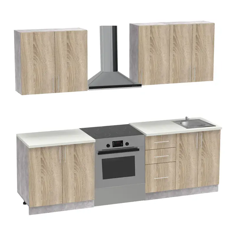 Livrare rapidă Set mobila bucatarie 4 buc Festa V, Sonoma, 160x60x85 cm