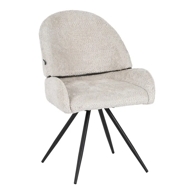 Scaun rotativ Morea, boucle si metal, 68x66x82 cm Plată securizată