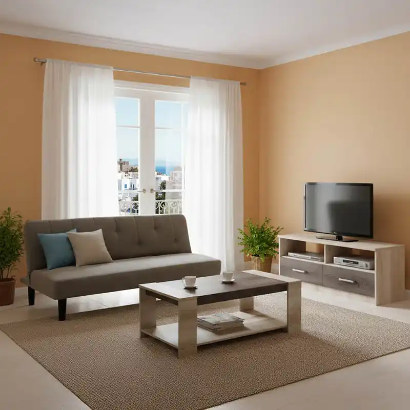 Chilipir Pachet mobilier camera de zi pentru studenti Reest set de 3 bucati, 167x77x73 cm